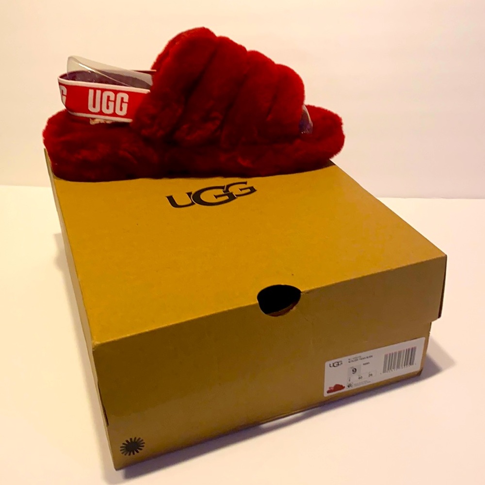 UGG Red slip on with backstrap